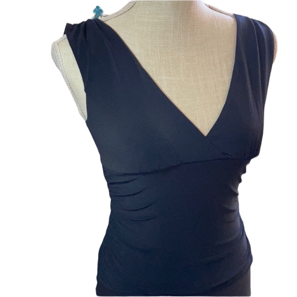 Assa Black V Neck Formal Midi dress - Picture 2 of 8